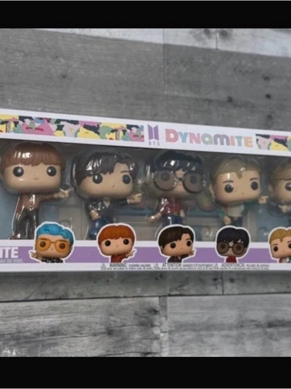 Funko Dynamite BTS Vinyl Figure Set - Blue, Brown, Black, Tan